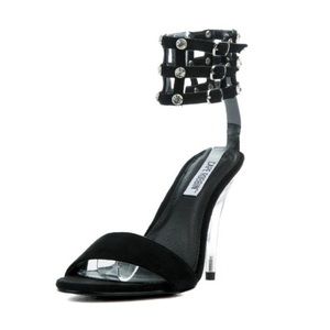 Clear heels with ankle Rhinestones